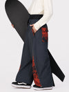 Men's Hyper Flux Color Graffiti Panel Reflective Line Jogger Baggy Snow Pants