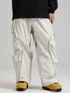 Women's Gsou Snow Luminous Edge Reflective Cargo Baggy Snow Pants