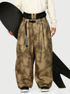 Men's Urban Vibe Workwear-Inspired Rivet-Trim Wide Fit OG Baggy Snow Pants