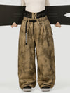 Women's Urban Vibe Workwear-Inspired Rivet-Trim Wide Fit OG Baggy Snow Pants