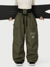 Women's Camden Punk Rivet Street Utility Cargo Snow Pants – Baggy Freestyle Fit