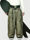Men's Urban Vibe Workwear-Inspired Rivet-Trim Wide Fit OG Baggy Snow Pants