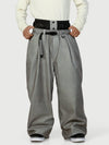 Men's Urban Vibe Workwear-Inspired Rivet-Trim Wide Fit OG Baggy Snow Pants