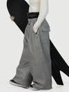 Women's Urban Vibe Workwear-Inspired Rivet-Trim Wide Fit OG Baggy Snow Pants