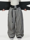 Women's Urban Vibe Workwear-Inspired Rivet-Trim Wide Fit OG Baggy Snow Pants