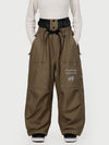 Women's Camden Punk Rivet Street Utility Cargo Snow Pants – Baggy Freestyle Fit