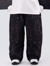Men's Double Knee Mountain Freestyle Leopard Baggy Snow Pants