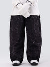 Women's Double Knee Mountain Freestyle Leopard Baggy Snow Pants
