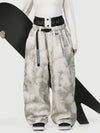 Women's Urban Vibe Workwear-Inspired Rivet-Trim Wide Fit OG Baggy Snow Pants