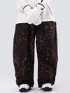 Women's Double Knee Mountain Freestyle Leopard Baggy Snow Pants