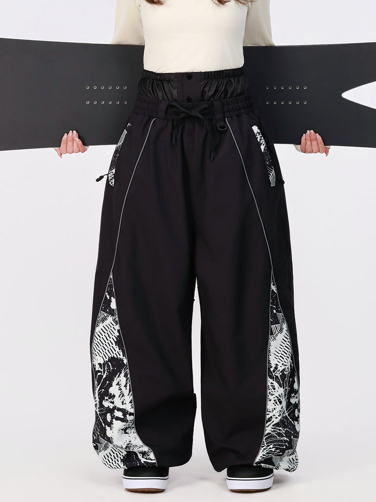 Women's Hyper Flux Color Graffiti Panel Reflective Baggy Snow