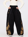 Women's Hyper Flux Color Graffiti Panel Reflective Line Jogger Baggy Snow Pants