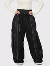 Women's Wild Motion Reflective Colorblock Extra Baggy Snow Pants