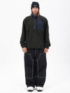 Men's Faux Sherpa Fleece Pullover & Urban Street Style Freerider Baggy Snow Pants Set