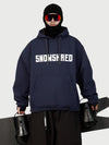 Men's Snow Addict Reflective Graphic Baggy Freestyle Pullover Snow Hoodie