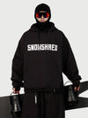 Men's Snow Addict Reflective Graphic Baggy Freestyle Pullover Snow Hoodie
