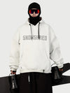 Men's Snow Addict Reflective Graphic Baggy Freestyle Pullover Snow Hoodie