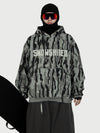 Men's Snow Addict Reflective Graphic Baggy Freestyle Pullover Snow Hoodie