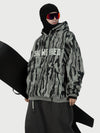 Men's Snow Addict Reflective Graphic Baggy Freestyle Pullover Snow Hoodie