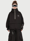 Anorque Snow Park Rider de Mulher Freestyle Softshell Meio-Fecho com Capuz e Bolso Canguru