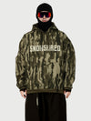 Men's Snow Addict Reflective Graphic Baggy Freestyle Pullover Snow Hoodie