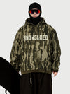 Men's Snow Addict Reflective Graphic Baggy Freestyle Pullover Snow Hoodie