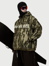 Men's Snow Addict Reflective Graphic Baggy Freestyle Pullover Snow Hoodie