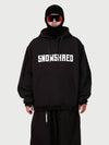 Men's Snow Addict Reflective Graphic Baggy Freestyle Pullover Snow Hoodie