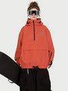 Anorque Snow Park Rider de Mulher Freestyle Softshell Meio-Fecho com Capuz e Bolso Canguru