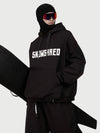 Men's Snow Addict Reflective Graphic Baggy Freestyle Pullover Snow Hoodie