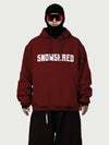 Men's Snow Addict Reflective Graphic Baggy Freestyle Pullover Snow Hoodie