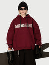 Women's Snow Addict Reflective Graphic Baggy Freestyle Pullover Snow Hoodie