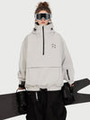 Anorque Snow Park Rider de Mulher Freestyle Softshell Meio-Fecho com Capuz e Bolso Canguru