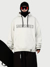 Men's Snow Addict Reflective Graphic Baggy Freestyle Pullover Snow Hoodie