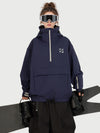 Anorque Snow Park Rider de Mulher Freestyle Softshell Meio-Fecho com Capuz e Bolso Canguru