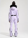 Women's Gsou Snow Classic Faux-Fur Trim Dawn Ski Suit One Piece