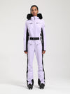 Women's Gsou Snow Classic Faux-Fur Trim Flare Dawn Ski Suit One Piece