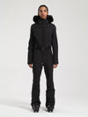Women's Gsou Snow Classic Faux-Fur Trim Dawn Ski Suit One Piece