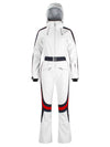 Women's Gsou Snow Retro Belted Stripe Flare One Piece Ski Suit