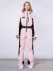 Dames RAWRWAR chique skisuits met riem, tweedelig - Roze / XS