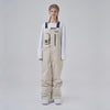 Women's RAWRWAR Ice Storm Pocket Solid Snow Bibs Pants