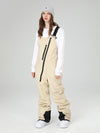 Women's Searipe Oblique Zipper Winter Crew Snow Pants Ski Bibs