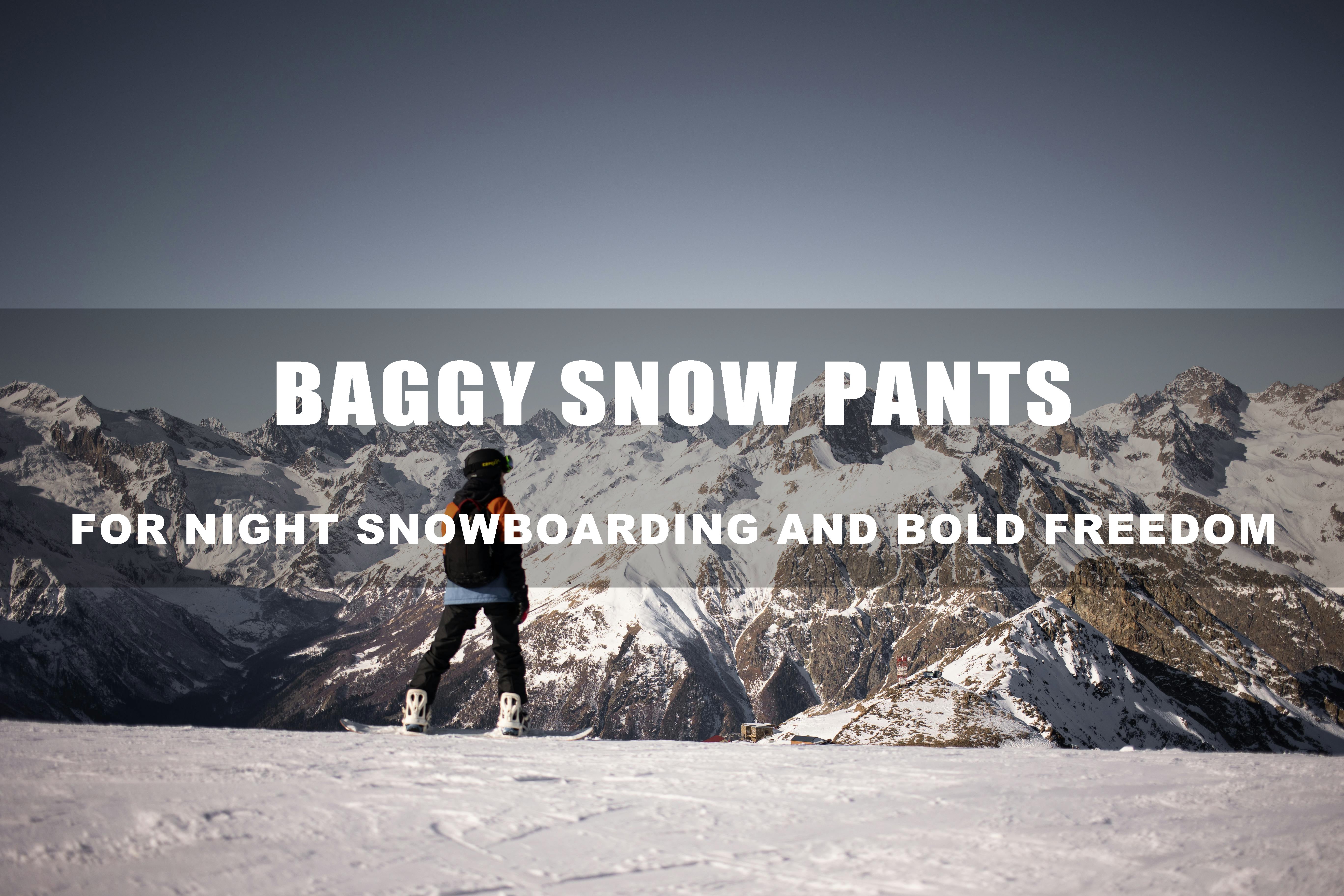 Baggy Snowsuits Built for Night Snowboarding and Bold Freedom