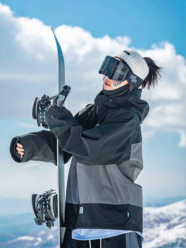 jon snow snowboard John Nordic Adventurer All-Weather Unisex Freestyle Snow Suit, Black XL, 24/25 New Mountain Oversize Baggy Jacket & Pants adjustable snow guard Women's John Snow Powder Pursuit