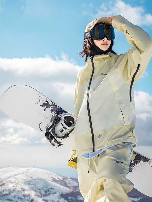 Women's John Snow Mountain Addiction Snowboard Jacket & Pants Sets, Yellow XL, Mountain Adventure Snowsuit