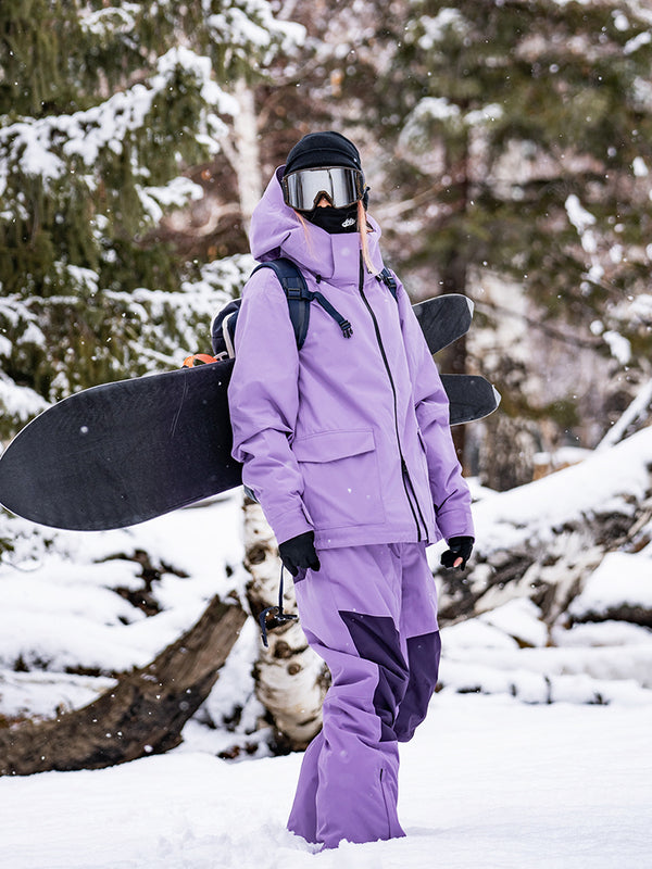 Women's Air Pose Vibrant Purple Snow Winter Snowboard Jacket
