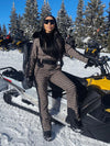 Women's Gsou Snow Classic Faux-Fur Trim Dawn Ski Suit