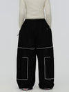 Women's Nightline Park Rider Reflective Trim Cargo Pockets Baggy Snow Pants