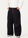 Men's Raw Utility Rivet Workwear Denim Snow Pants – Double Back Pocket Oversized Fit