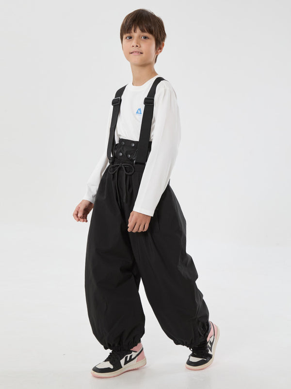 Kid's Unisex Snow Hopper Waterproof Bib Overalls Baggy Snow Pants